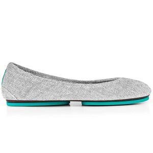 Tieks Gavrieli Silver Lake Tweed Ballet Flats Closed Toe Textured Grey 6